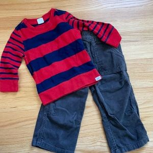 Baby gap sweater and children’s place pants 24 month